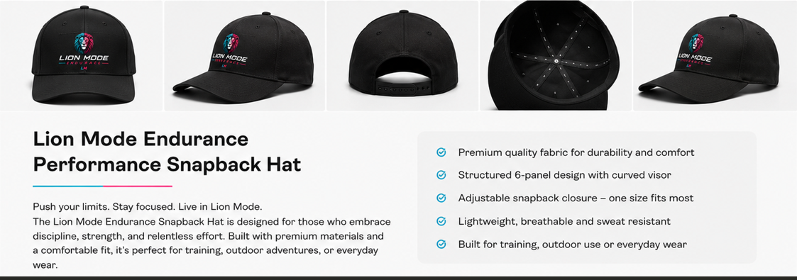 Lion Mode Endurance Flexfit Cap | Premium Athletic Performance Hat