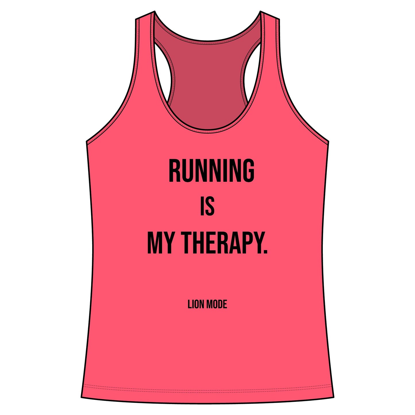 Lion Mode – Running Is My Therapy Women's Performance Running Tank