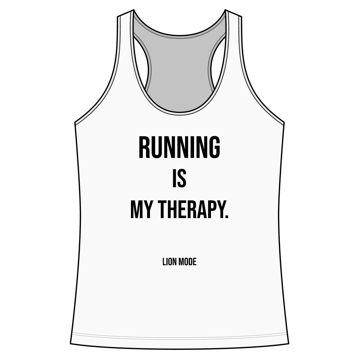 Lion Mode – Running Is My Therapy Women's Performance Running Tank