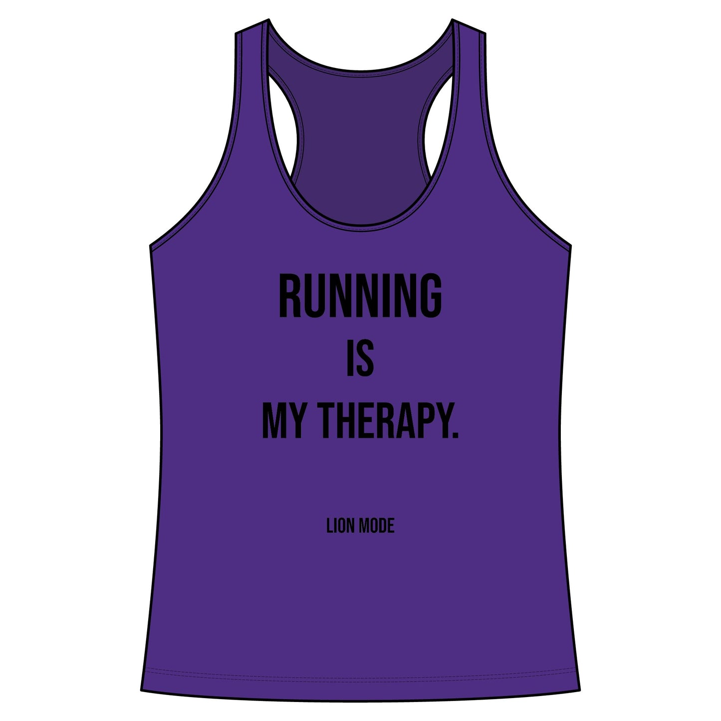 Lion Mode – Running Is My Therapy Women's Performance Running Tank
