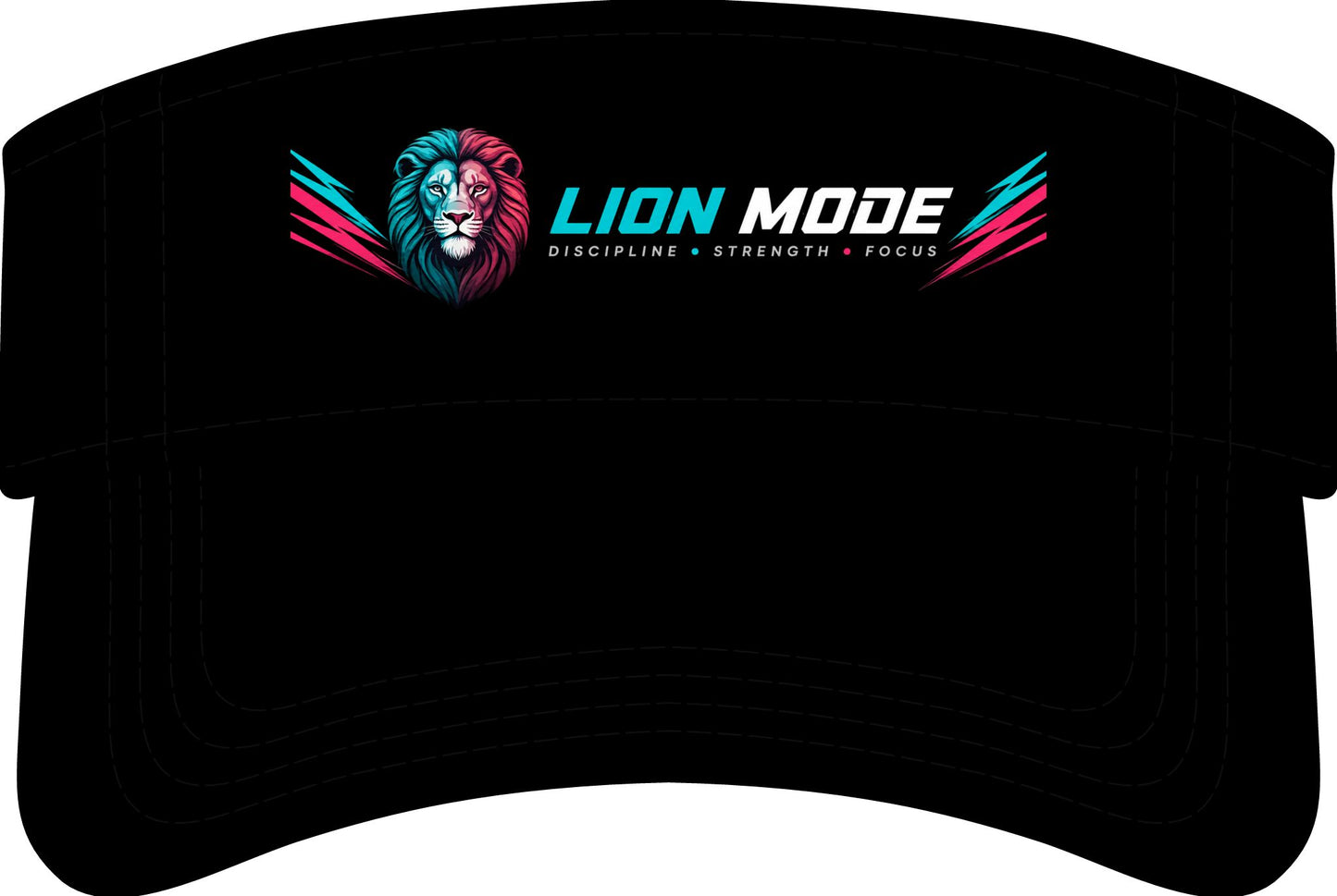 Lion Mode Visor — Athletic Bio‑Washed Sports Visor with Lion Logo