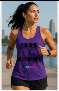 Lion Mode – Running Is My Therapy Women's Performance Running Tank