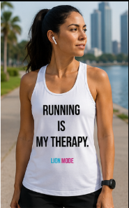 Lion Mode – Running Is My Therapy Women's Performance Running Tank