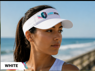 Lion Mode Visor — Athletic Bio‑Washed Sports Visor with Lion Logo