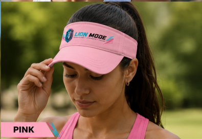 Lion Mode Visor — Athletic Bio‑Washed Sports Visor with Lion Logo