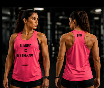 Lion Mode – Running Is My Therapy Women's Performance Running Tank
