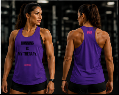 Lion Mode – Running Is My Therapy Women's Performance Running Tank