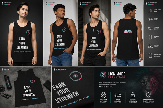 Lion Mode Signature Premium Tank Top | Men's Athletic Tank